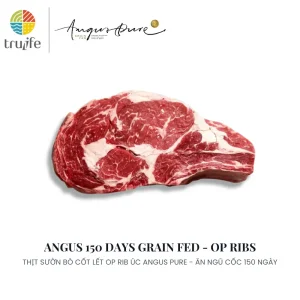 Thịt sườn bò cốt lết OP Rib Úc Angus Pure – Ăn ngũ cốc 150 ngày