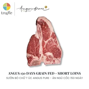 Sườn bò chữ T Úc Angus Pure – Ăn ngũ cốc 150 ngày